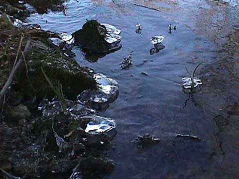 ice formation on the Beuvron