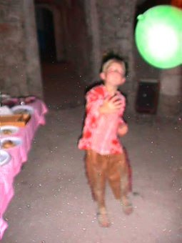 Roemer navigating John and Kristi party by means of a balloon