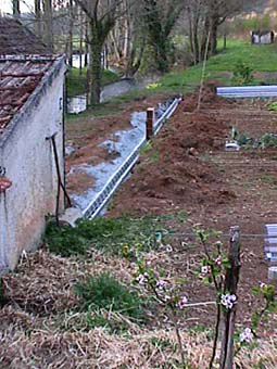 a wall for the vegetable garden west side
