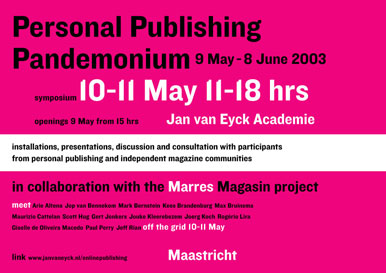 personal publishing pandemonium card