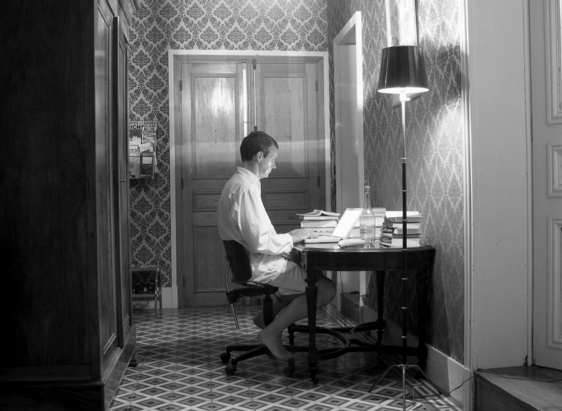 jk still at work in hall against heat