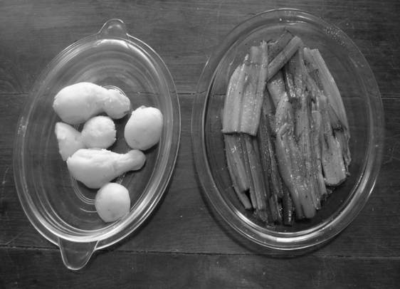 pommes de terre et blette � la vinaigrette